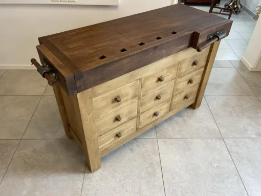 Pamono Vintage Rustic Planing Workbench Outlet