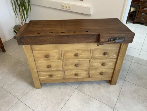 Pamono Vintage Rustic Planing Workbench Outlet
