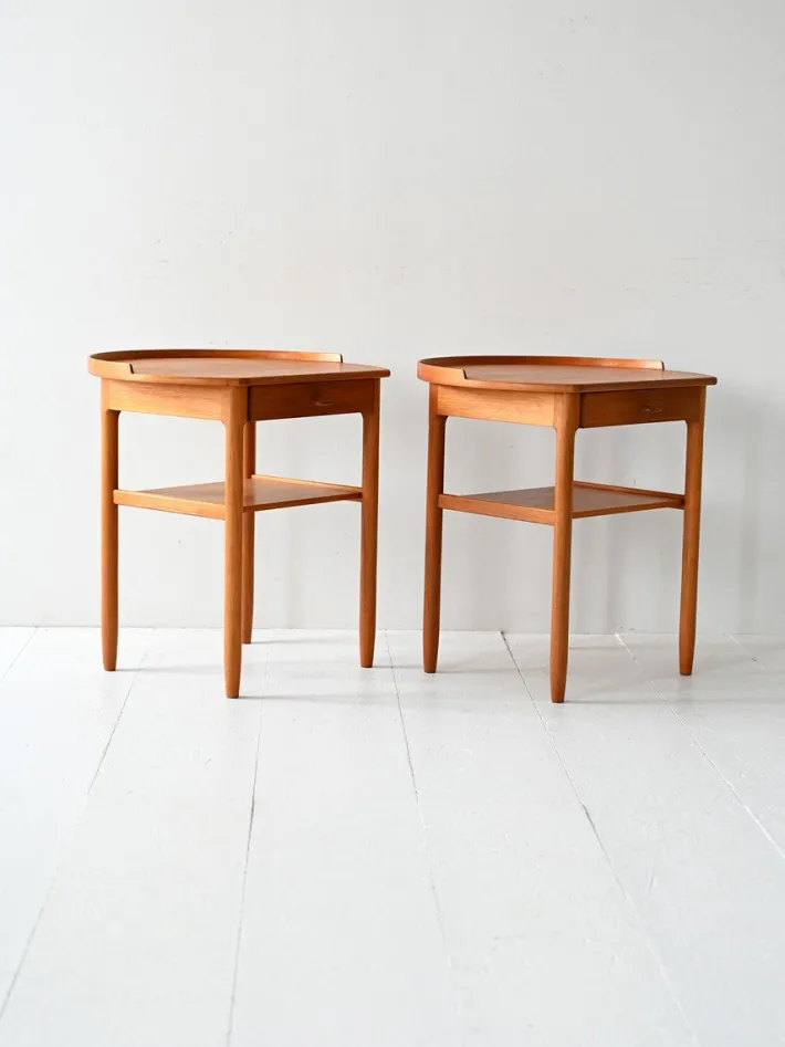 Pamono Vintage Scandinavian Bedside Tables from Bodafors, 1950s, Set of 2 Sale