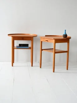 Pamono Vintage Scandinavian Bedside Tables from Bodafors, 1950s, Set of 2 Sale