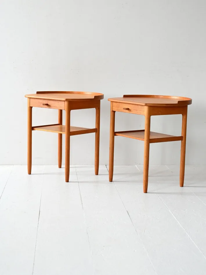 Pamono Vintage Scandinavian Bedside Tables from Bodafors, 1950s, Set of 2 Sale