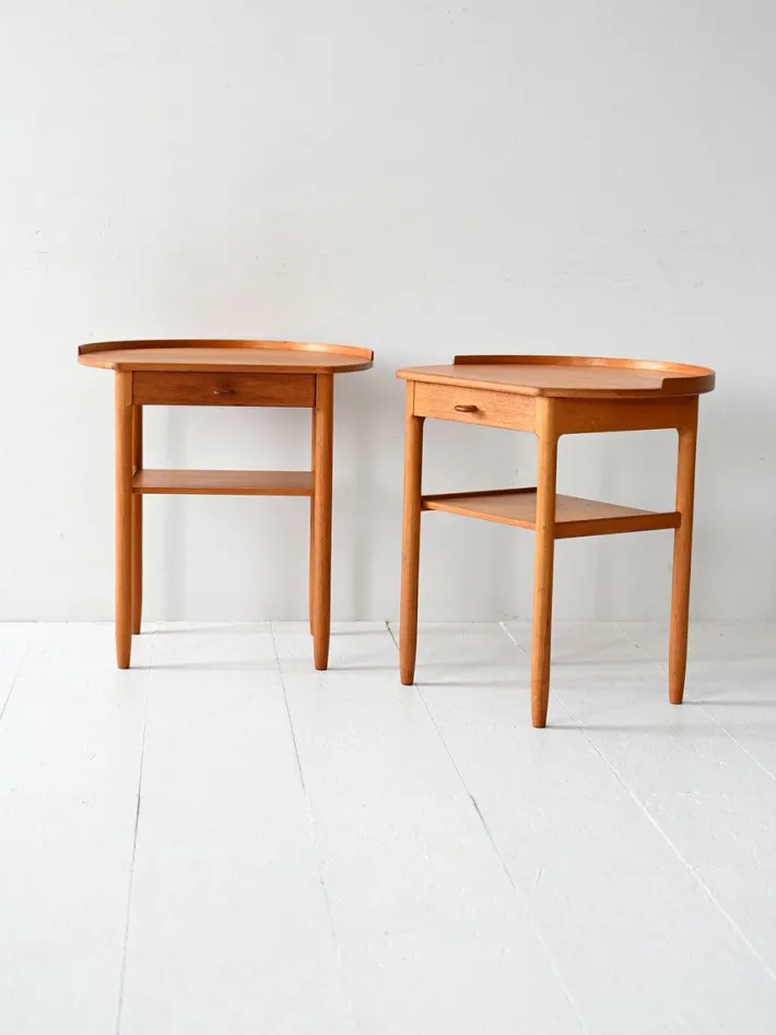 Pamono Vintage Scandinavian Bedside Tables from Bodafors, 1950s, Set of 2 Sale