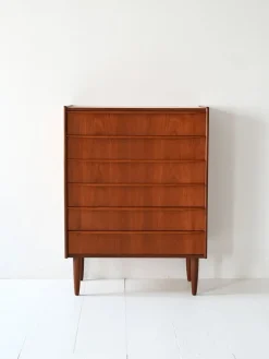 Pamono Vintage Scandinavian Chest of Drawers with Cantilevered Handles, 1950s Online