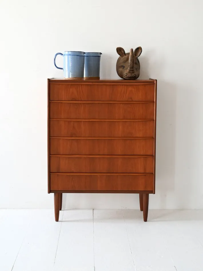 Pamono Vintage Scandinavian Chest of Drawers with Cantilevered Handles, 1950s Online