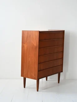Pamono Vintage Scandinavian Chest of Drawers with Cantilevered Handles, 1950s Online