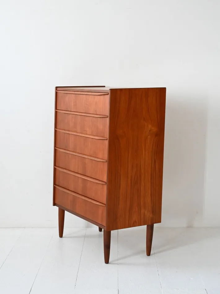Pamono Vintage Scandinavian Chest of Drawers with Cantilevered Handles, 1950s Online