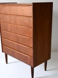 Pamono Vintage Scandinavian Chest of Drawers with Cantilevered Handles, 1950s Online