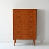 Pamono Vintage Scandinavian Flamed Teak Chest of Drawers, 1950s Best