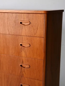 Pamono Vintage Scandinavian Flamed Teak Chest of Drawers, 1950s Best