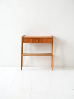Pamono Vintage Scandinavian Nightstand with Shelf and Slanted Legs, 1950s Online