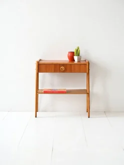 Pamono Vintage Scandinavian Nightstand with Shelf and Slanted Legs, 1950s Online