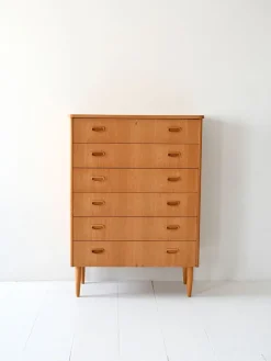 Pamono Vintage Scandinavian Oak Chest of Drawers, 1950s Best