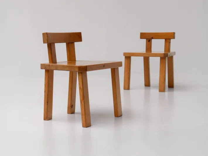 Pamono Vintage Scandinavian Pine Chairs by Roland Wilhelmsson, 1960s, Set of 2