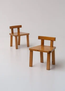 Pamono Vintage Scandinavian Pine Chairs by Roland Wilhelmsson, 1960s, Set of 2