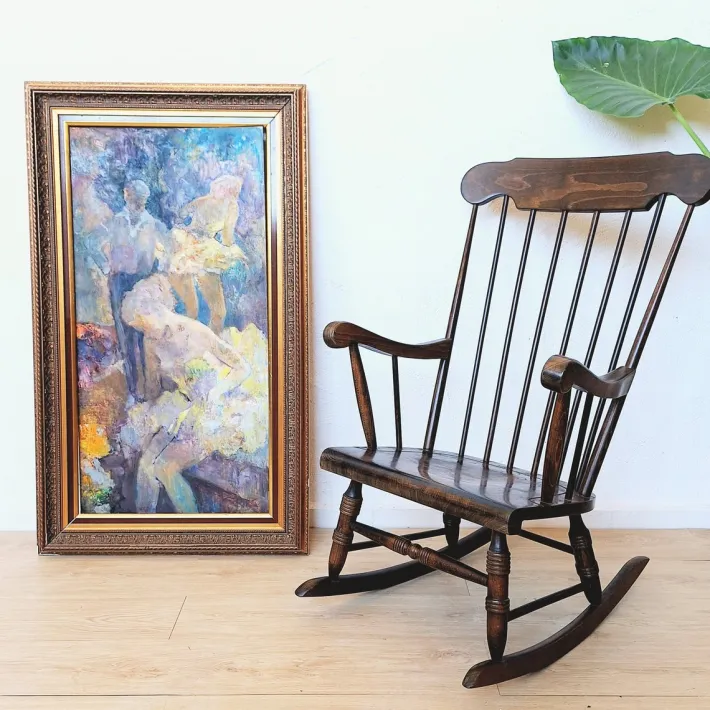 Pamono Vintage Scandinavian Rocking Chair, 1970s Hot