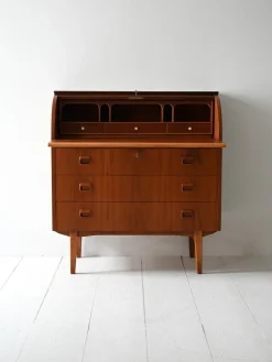 Pamono Vintage Scandinavian Secretaire in Teak, 1950s Online