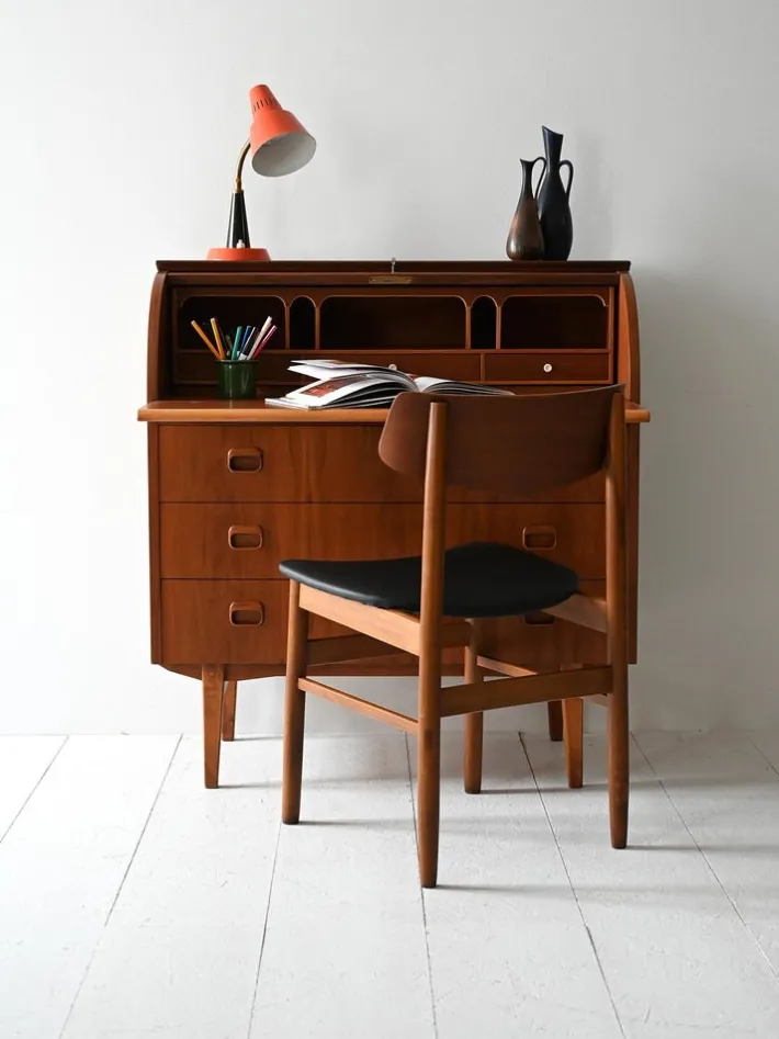 Pamono Vintage Scandinavian Secretaire in Teak, 1950s Online