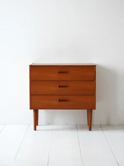 Pamono Vintage Scandinavian Three-Drawer Bedside Table, 1960s