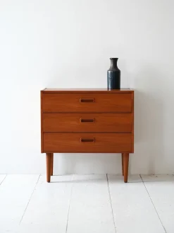 Pamono Vintage Scandinavian Three-Drawer Bedside Table, 1960s