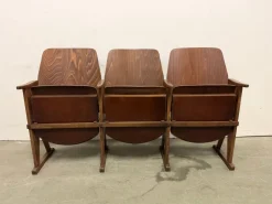 Pamono Vintage 3-Seat Cinema Theatre Bench from Ton, 1960s Hot
