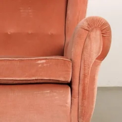 Pamono Vintage 3-Seater Velvet Sofa, Italy, 1950s Sale