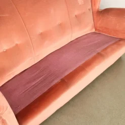 Pamono Vintage 3-Seater Velvet Sofa, Italy, 1950s Sale