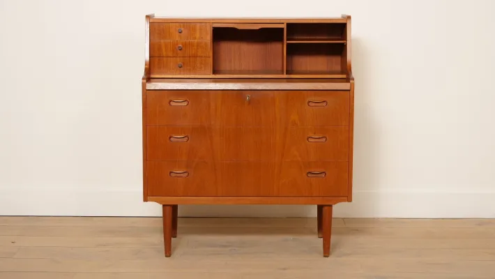 Pamono Vintage Secretaire in Teak Hot