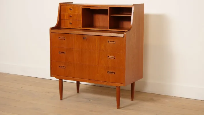 Pamono Vintage Secretaire in Teak Hot