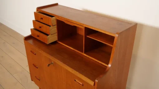 Pamono Vintage Secretaire in Teak Hot