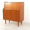 Pamono Vintage Secretaire in Teak with Mirror Hot
