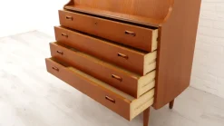 Pamono Vintage Secretaire in Teak with Mirror Hot