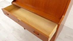 Pamono Vintage Secretaire in Teak with Mirror Hot