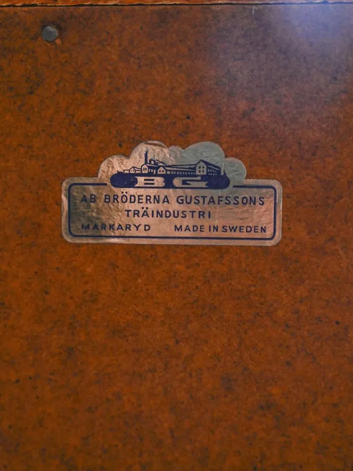 Pamono Vintage Secretaire with Roller Closure from Bröderna Gustafssons, 1950s Discount
