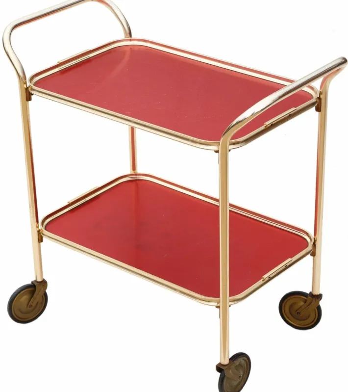 Pamono Vintage Serving Bar Cart, 1950s New
