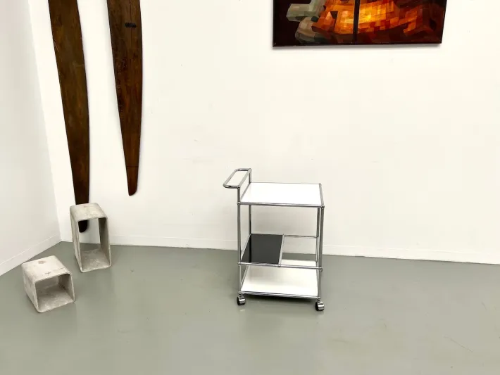 Pamono Vintage Serving Trolley from USM Haller, 1980 Outlet