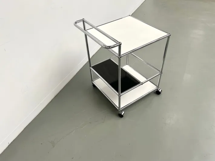 Pamono Vintage Serving Trolley from USM Haller, 1980 Outlet