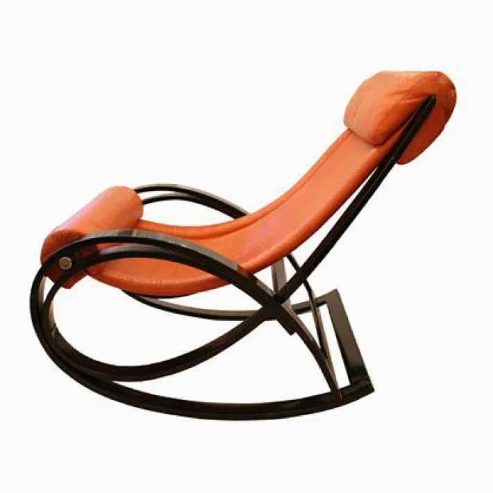 Pamono Vintage Sgarsul Rocking Chair by Gae Aulenti for Poltronova New