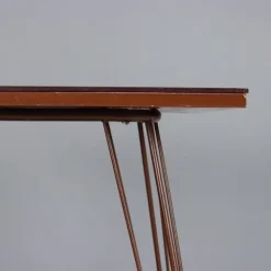 Pamono Vintage Side Table with Metal Frame and Double Glass Top, 1960s