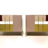 Pamono Vintage Sideboard in Stained Glass and Brass, 1970s Discount
