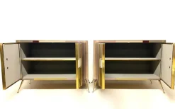 Pamono Vintage Sideboard in Stained Glass and Brass, 1970s Discount