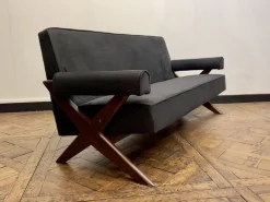 Pamono Vintage Sofa and Armchairs by Pierre Jeanneret, 1956, Set of 3 Hot