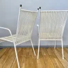Pamono Vintage Spaghetti Garden Chairs in White in the style of Mauser, 1960s, Set of 2