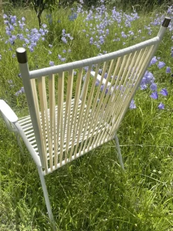 Pamono Vintage Spaghetti Garden Chairs in White in the style of Mauser, 1960s, Set of 2