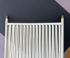 Pamono Vintage Spaghetti Garden Chairs in White in the style of Mauser, 1960s, Set of 2