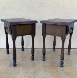 Pamono Vintage Spanish Bedside Tables with Drawer, 1940, Set of 2 Online