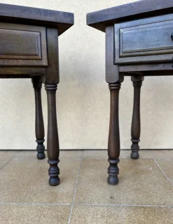 Pamono Vintage Spanish Bedside Tables with Drawer, 1940, Set of 2 Online