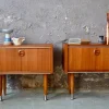 Pamono Vintage Style Scandinavian Bedside Tables or Nightstands, 1970s, Set of 2 Sale