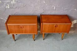 Pamono Vintage Style Scandinavian Bedside Tables or Nightstands, 1970s, Set of 2 Sale