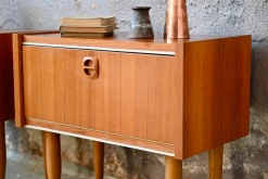 Pamono Vintage Style Scandinavian Bedside Tables or Nightstands, 1970s, Set of 2 Sale