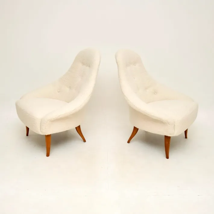 Pamono Vintage Swedish Armchairs attributed to Kerstin Horlin Holmquist for Nordiska Kompaniet, 1960s, Set of 2 Outlet